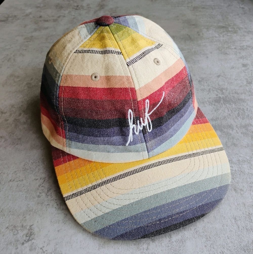 HUF Serape 6 Panel Hat One Size Snapback Multicolor‎ Stripe Southwestern Skater